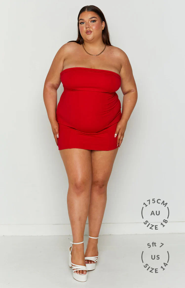 Carminia Mini Dress | Red