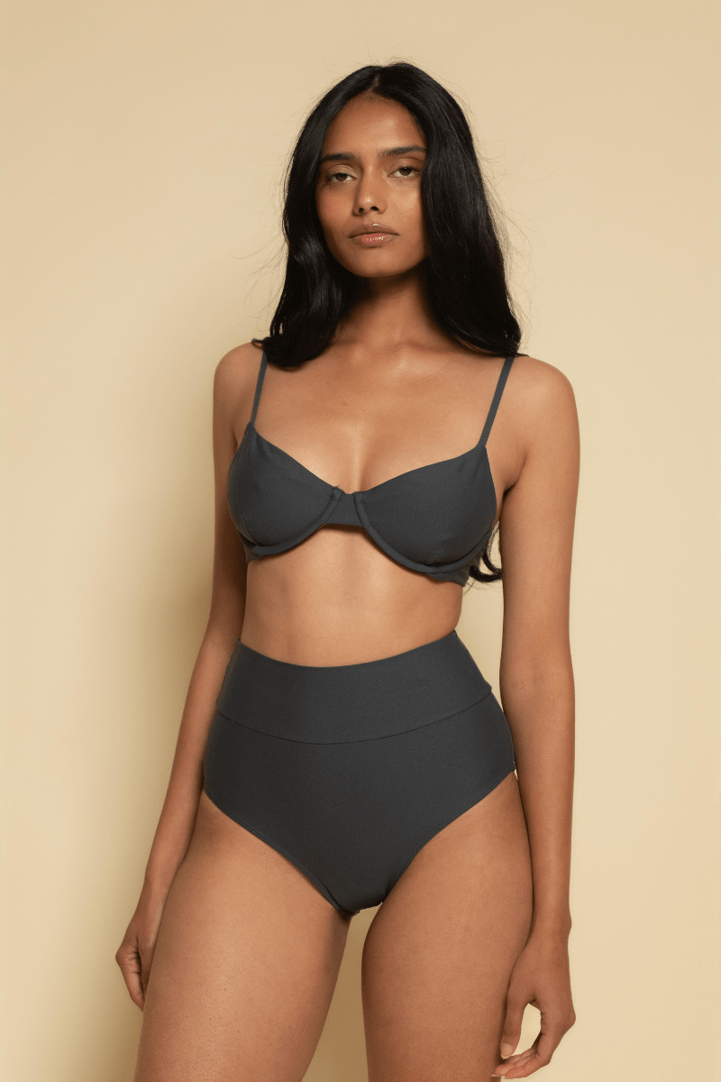 Dainty Bikini Top | Charcoal