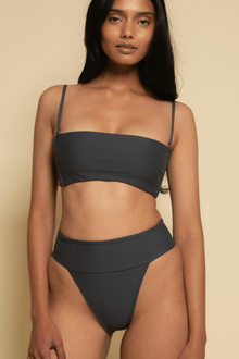 Summer Variation Bikini Top | Charcoal