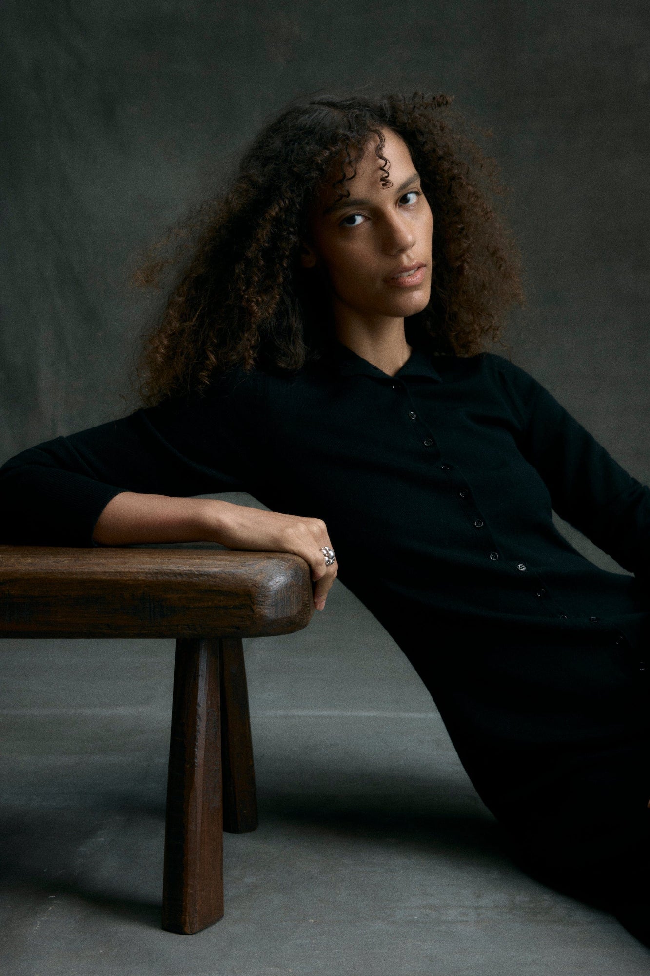 Shelby | Charu Wool Button Maxi Dress in Size Small