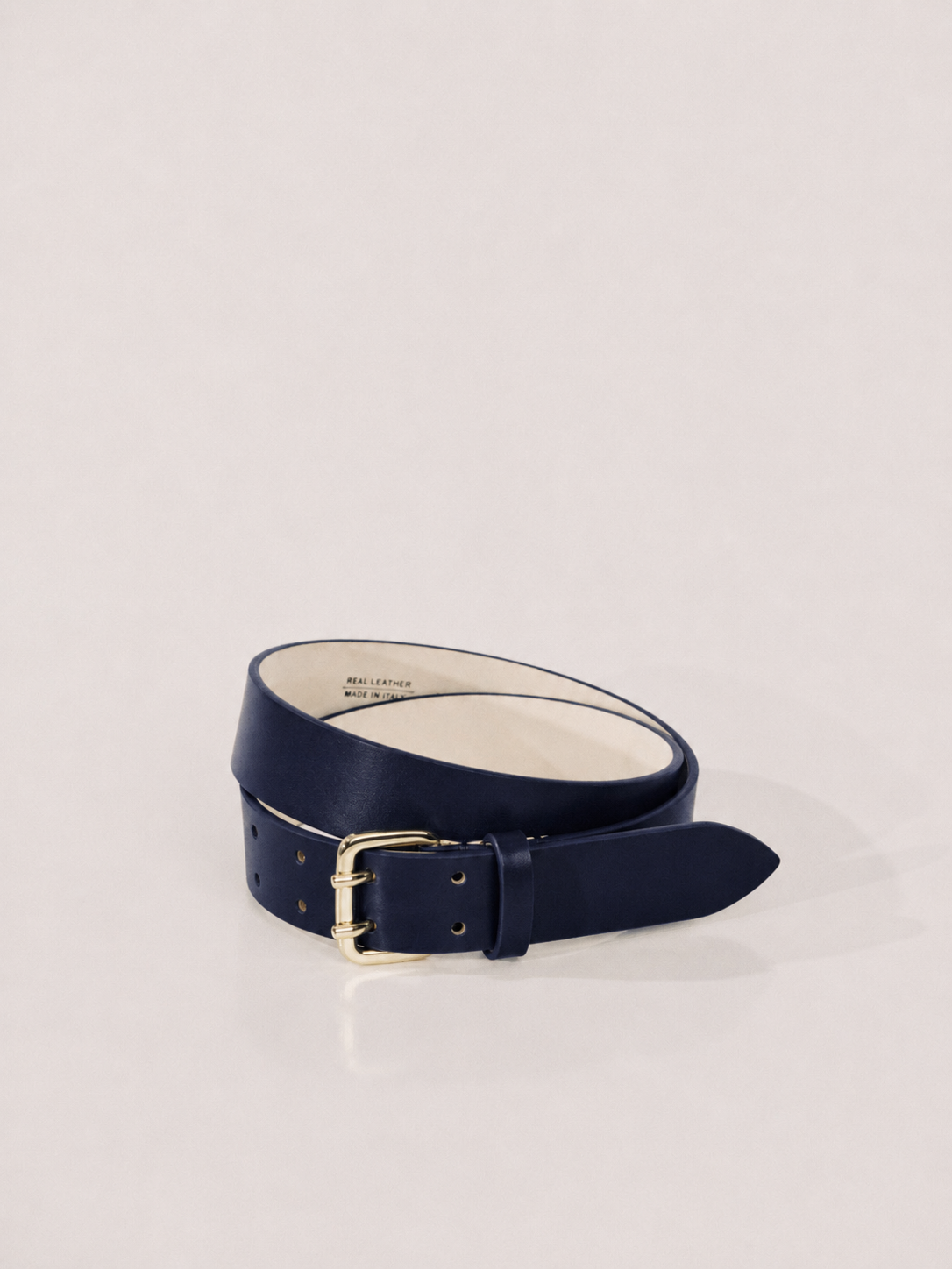 Mini Hutch Deep Belt | Navy & 24K Gold