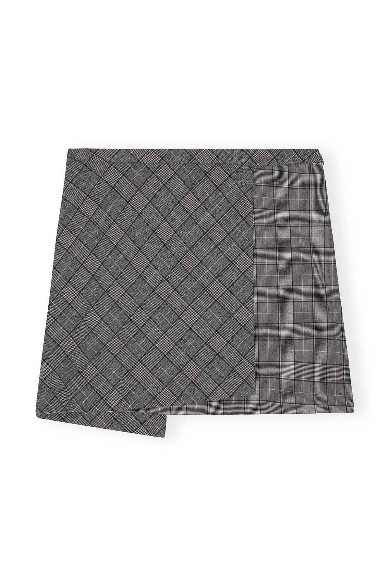 Checkered Mini Skirt | Frost Gray
