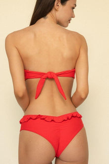 Nu Micro Ruffle Bikini Bottom | Cherry