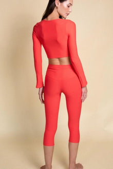 Zoe Capri Legging | Cherry