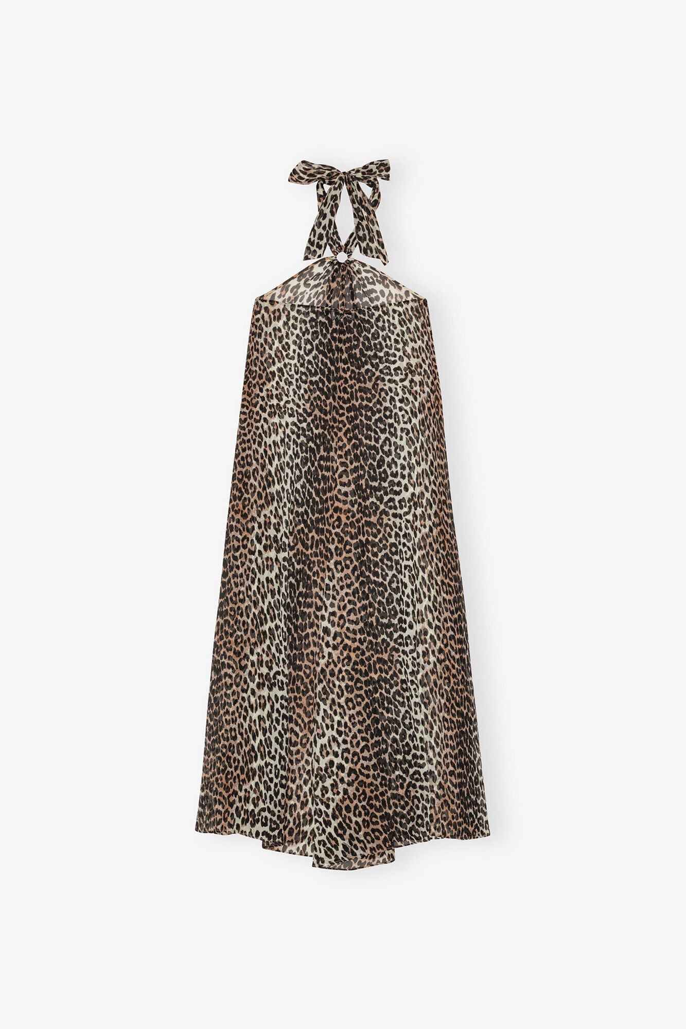 Chiffon Halterneck Dress | Leopard