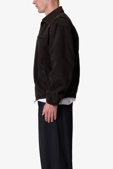Collared Cinch jacket | Washed Black