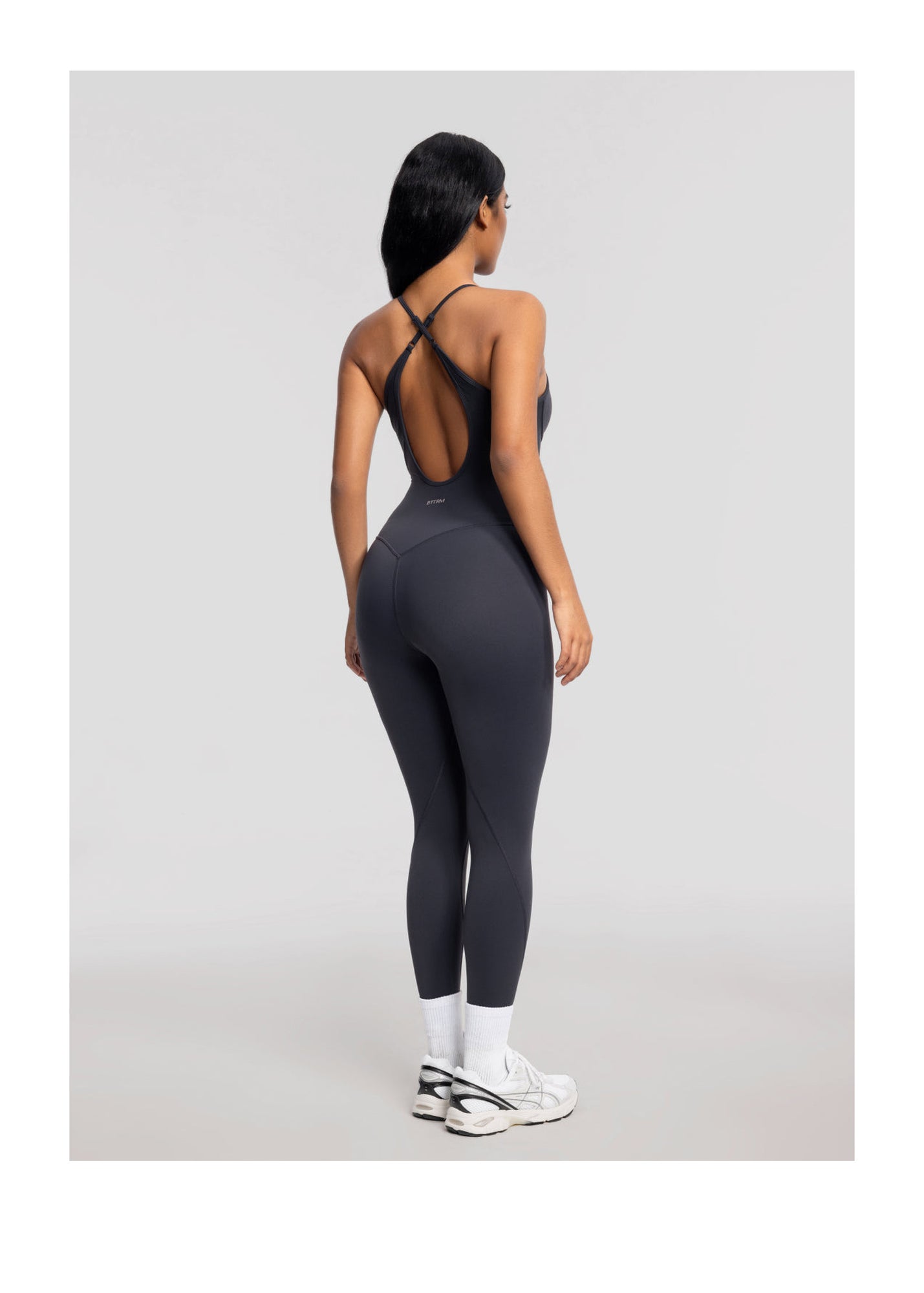 Contrology Crossback Bodysuit | Charcoal