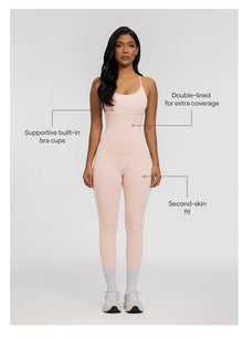 Contrology Crossback Bodysuit | Seashell