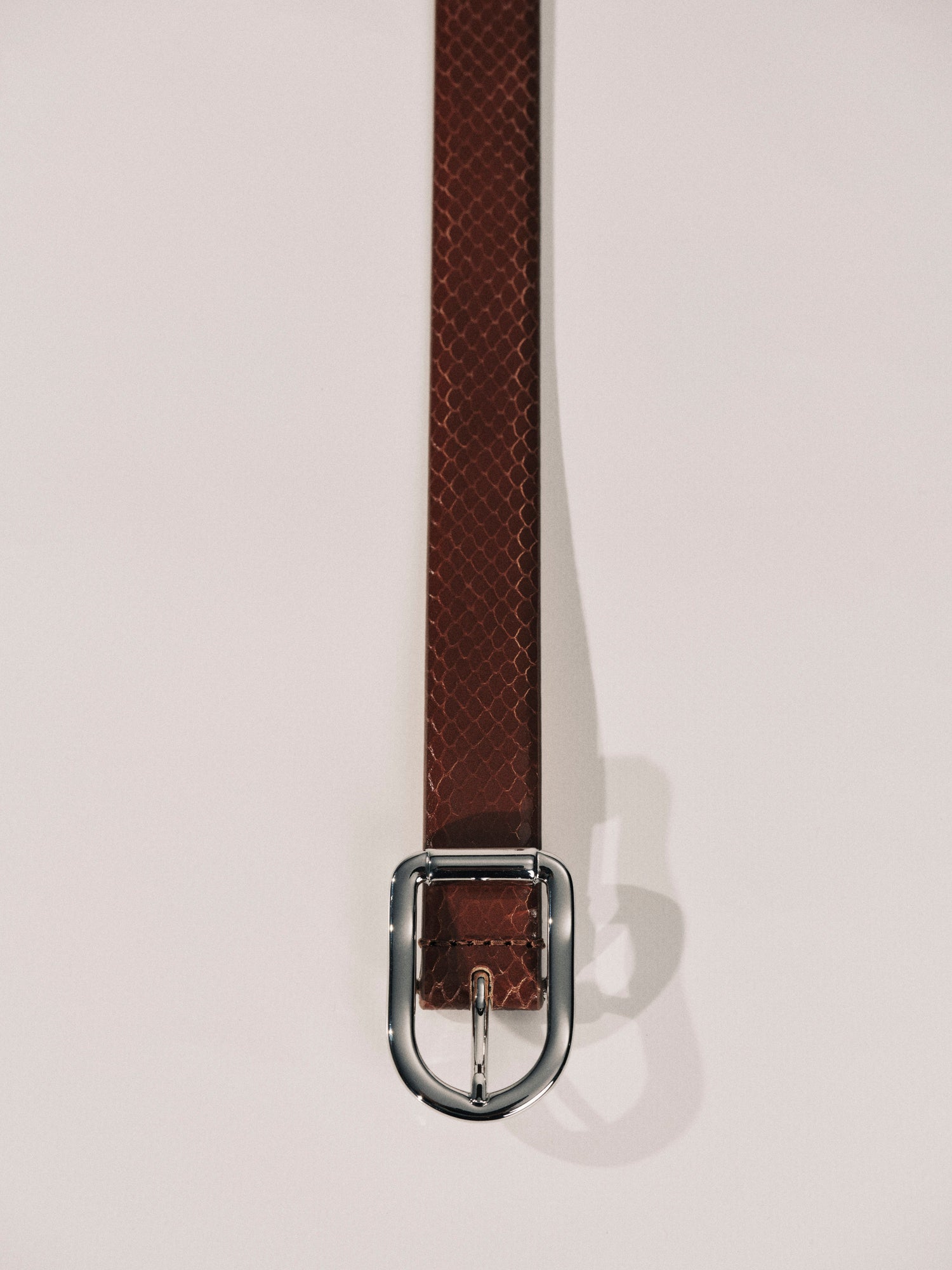 Mija Reptile Belt | Camel Reptile & Silver