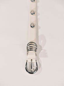 Hollyhock Stone Belt | Ivory & Silver