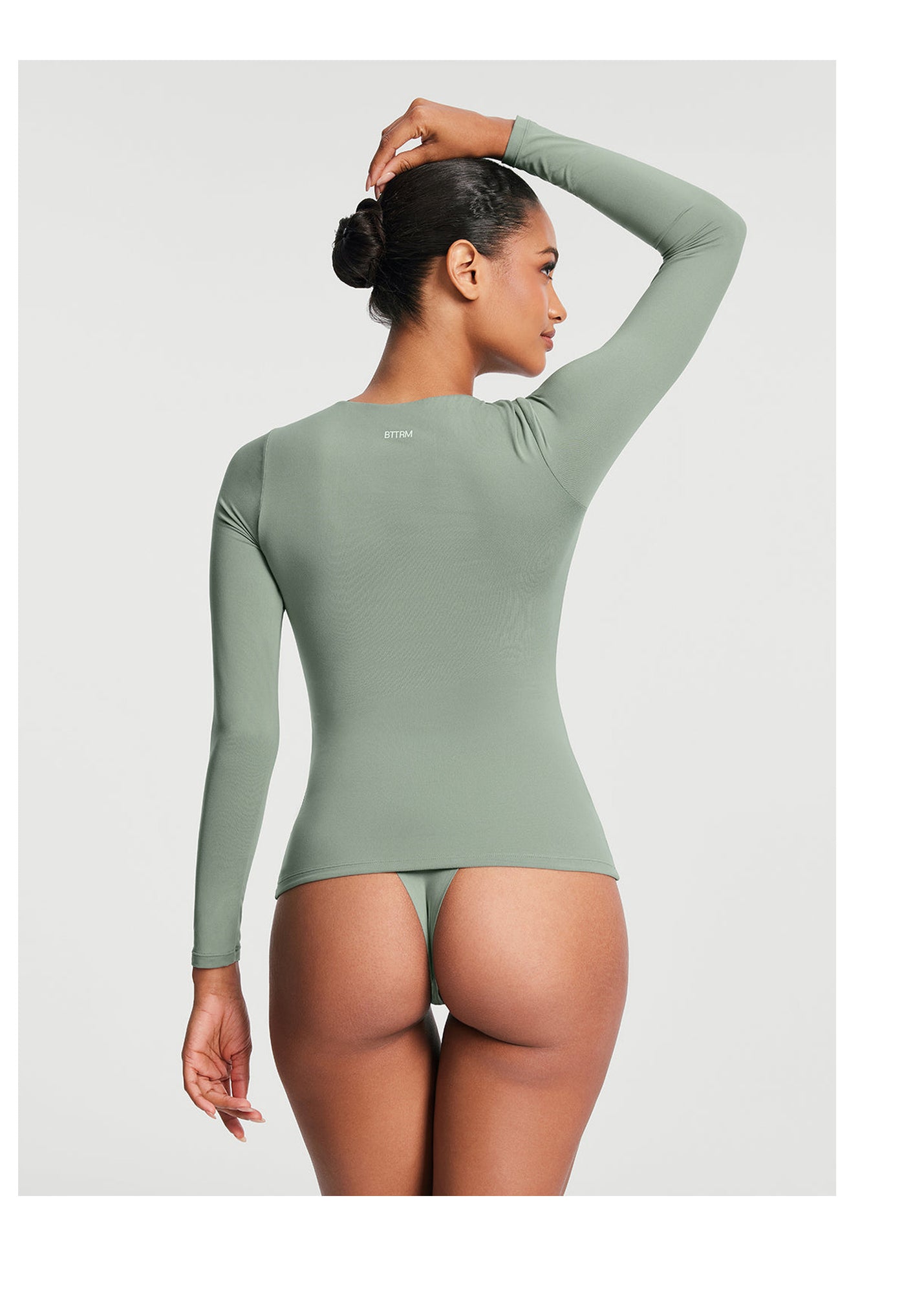 Crew Neck Long Sleeve Top | Sage Green