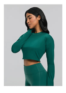 Cropped Long Sleeve | Dark Moss