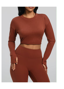 Cropped Long Sleeve | Rust Brown