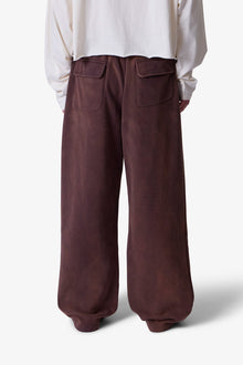 Cross Seamed Sweatpants | Washed Brown