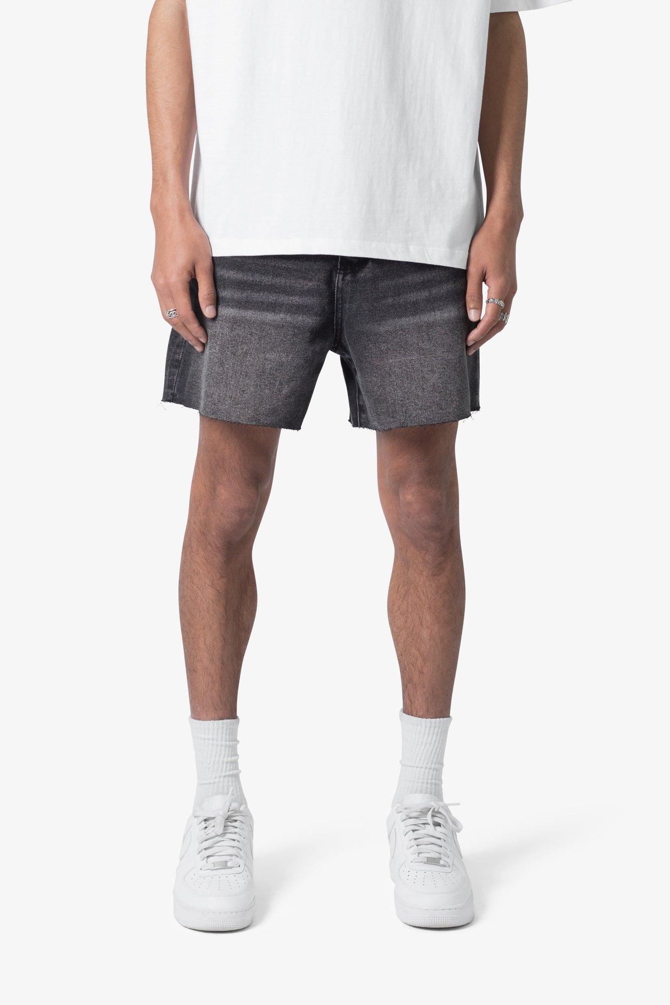 Cut Off Denim Shorts | Black
