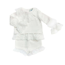 Baby Girls | Emma Cotton and Lace Top and Shorts Set | White
