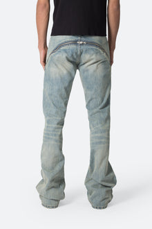 D519 Zipper Flare Denim | Vintage Blue