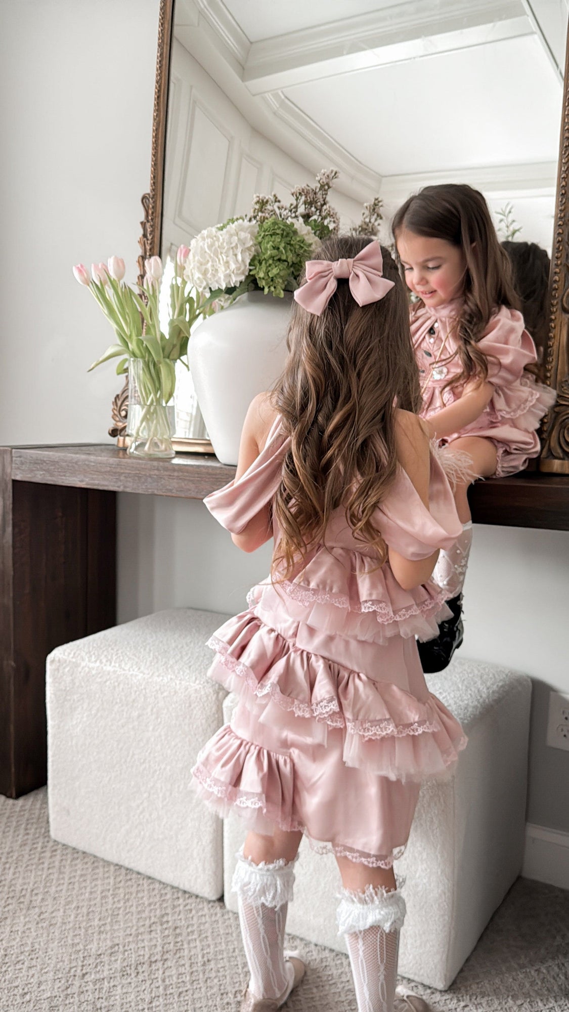 Baby Girls | Satin Ballerina Dress | Pink