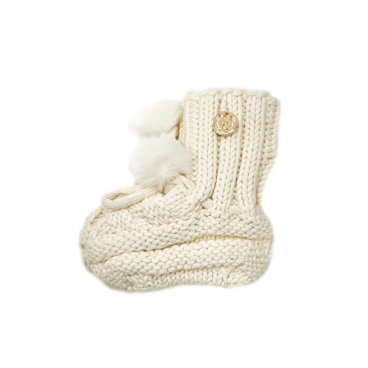 Organic Cotton Knit Booties | Oatmeal