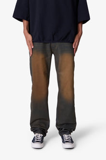 D732 Rust Wash Denim | Black/Brown