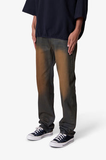 D732 Rust Wash Denim | Black/Brown