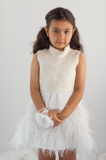 Baby Girls | Eliza Feather Dress | Ivory