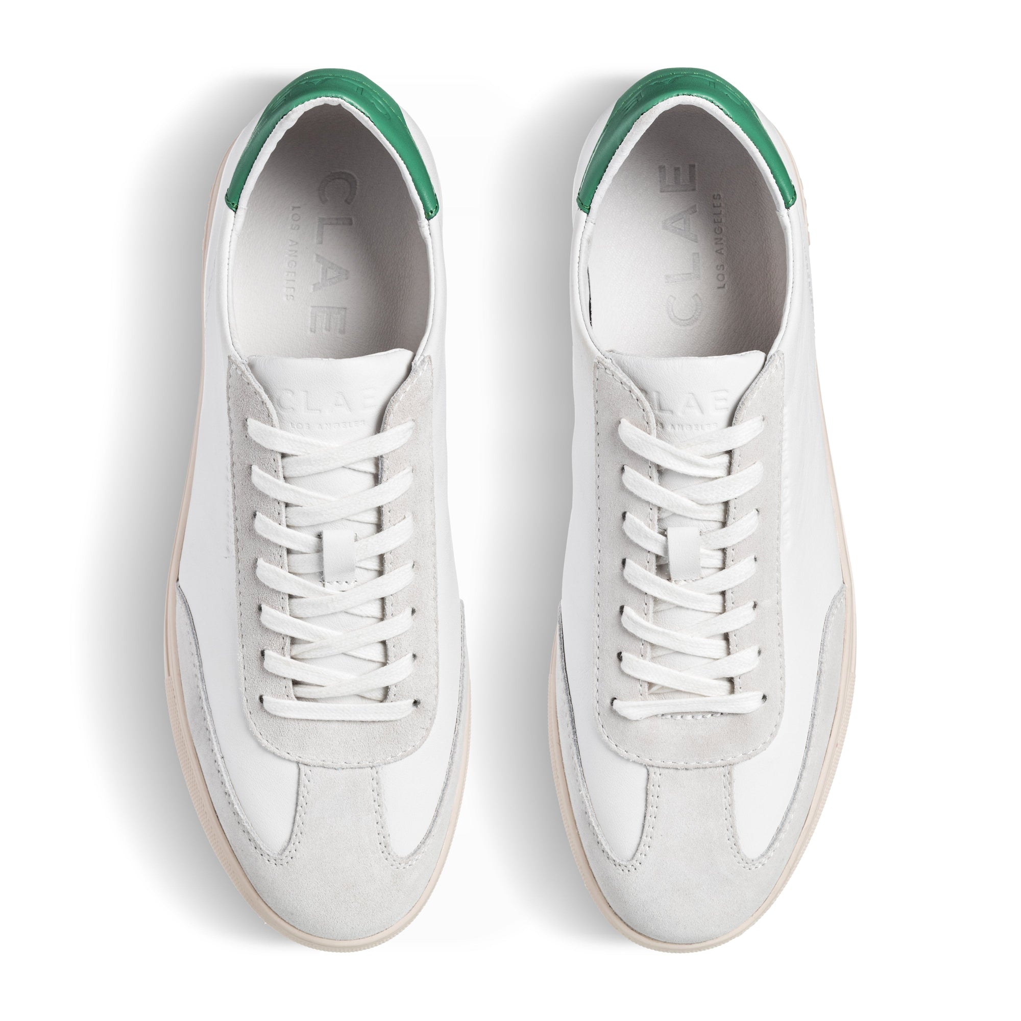Unisex | Deane | White Leather Pine Green