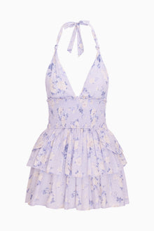 Deanna Upcycled Heirloom Print Dress | Whisper Blue