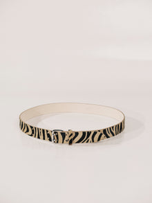 Mini Hutch Animal Belt | Zebra & Silver