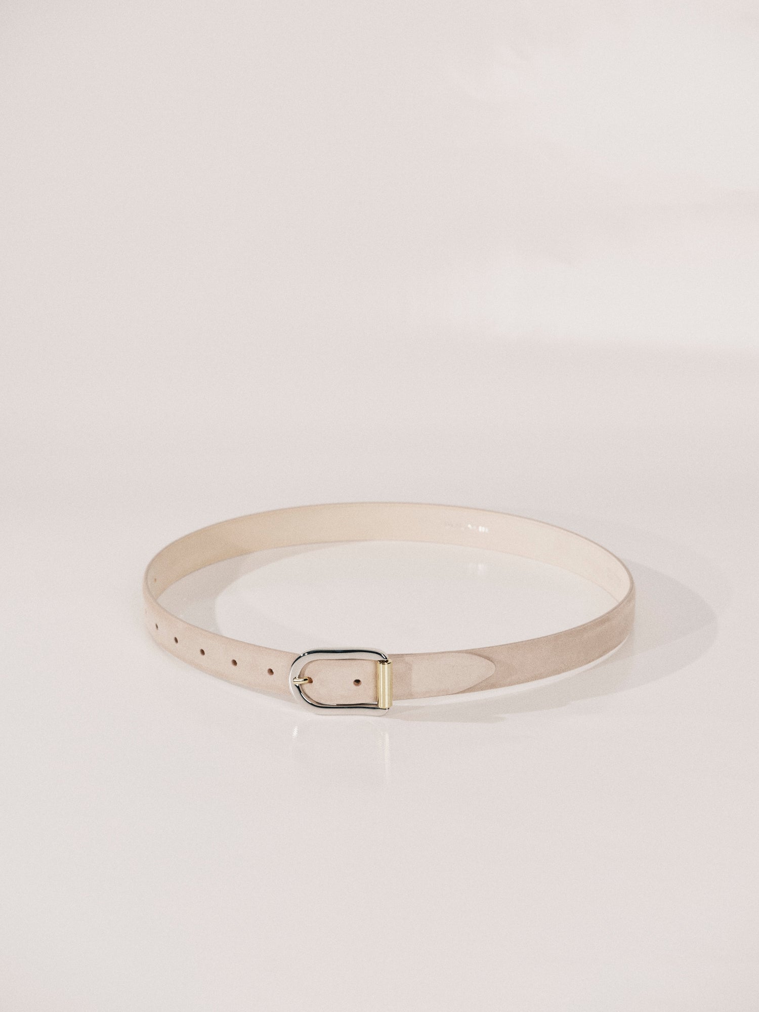 Mija Suede Belt | Blush & Silver & 24K Gold