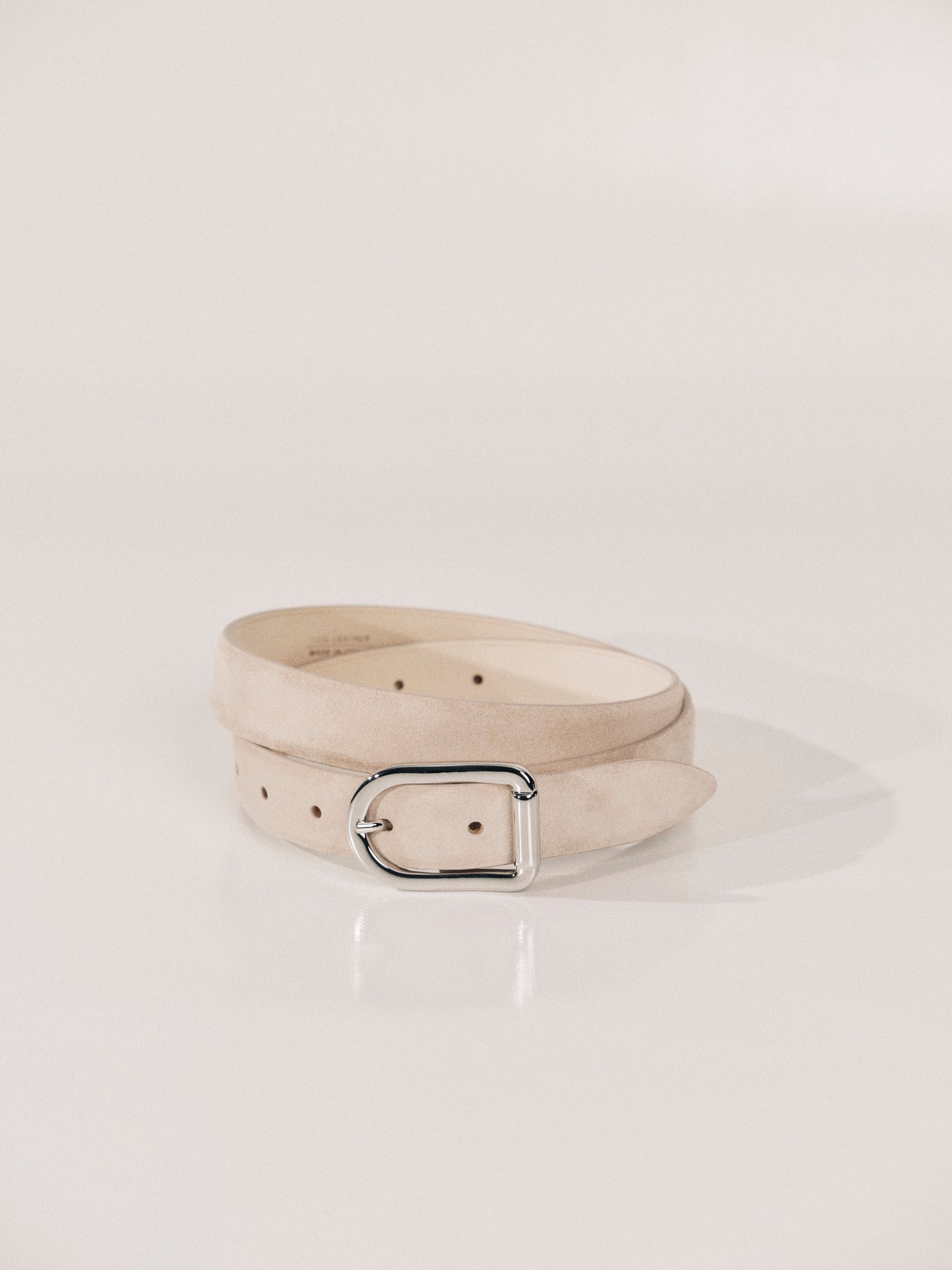 Mija Suede Belt | Blush & Silver