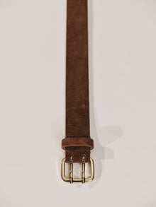 Mini Hutch Suede Belt | Sienna & 24K Gold