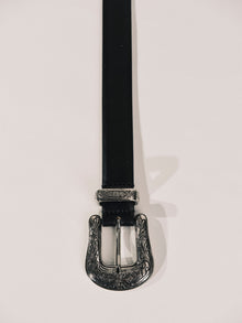 Western Belt | Black & Silver