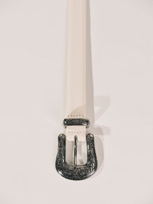 Western Belt | Ivory & Silver