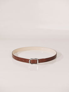 Mija Reptile Belt | Brown Reptile & Silver