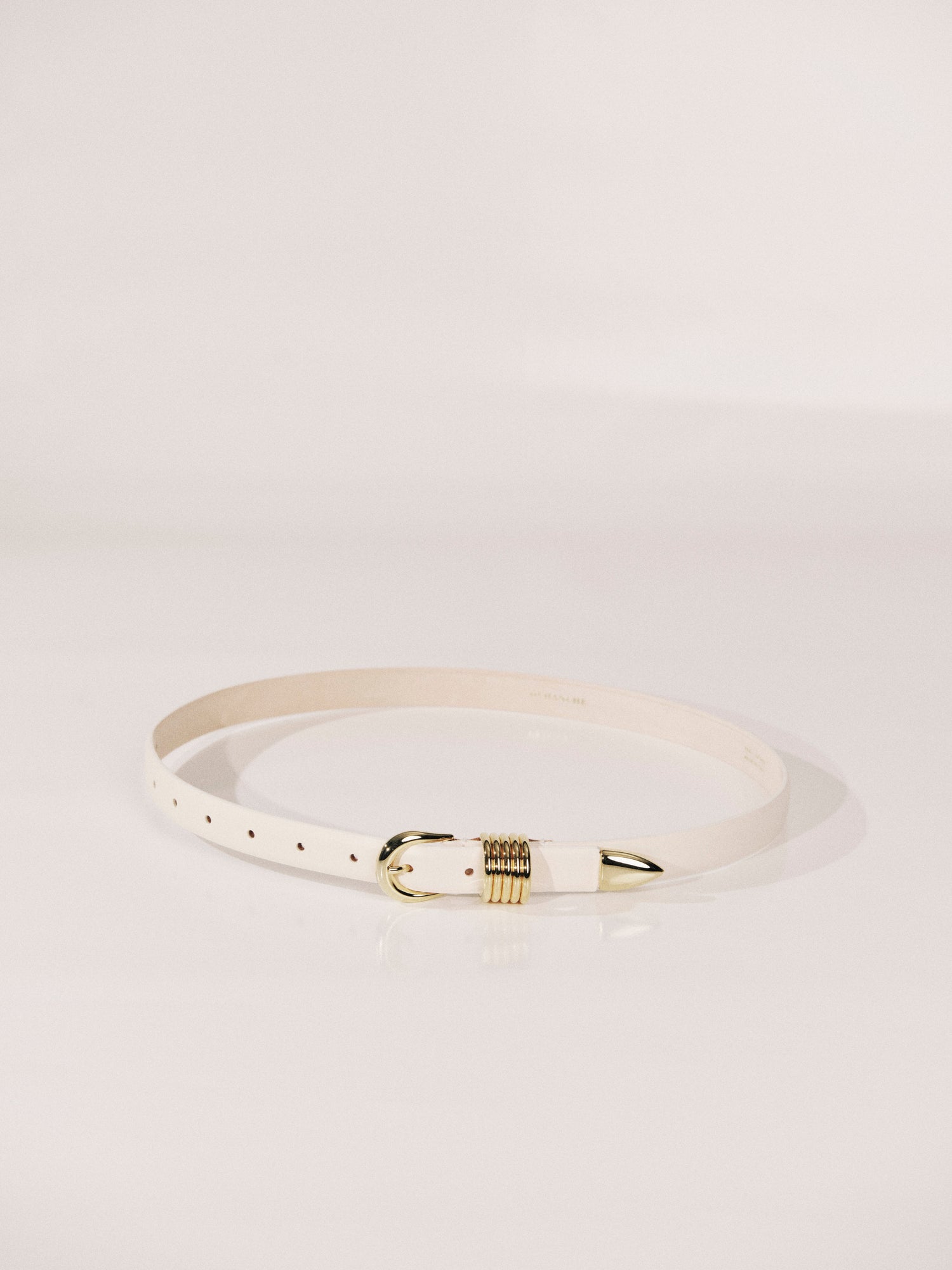 Mini Hollyhock Belt | Ivory & 24K Gold