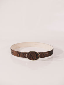 Colette Belt | Brown Python & Pale Gold