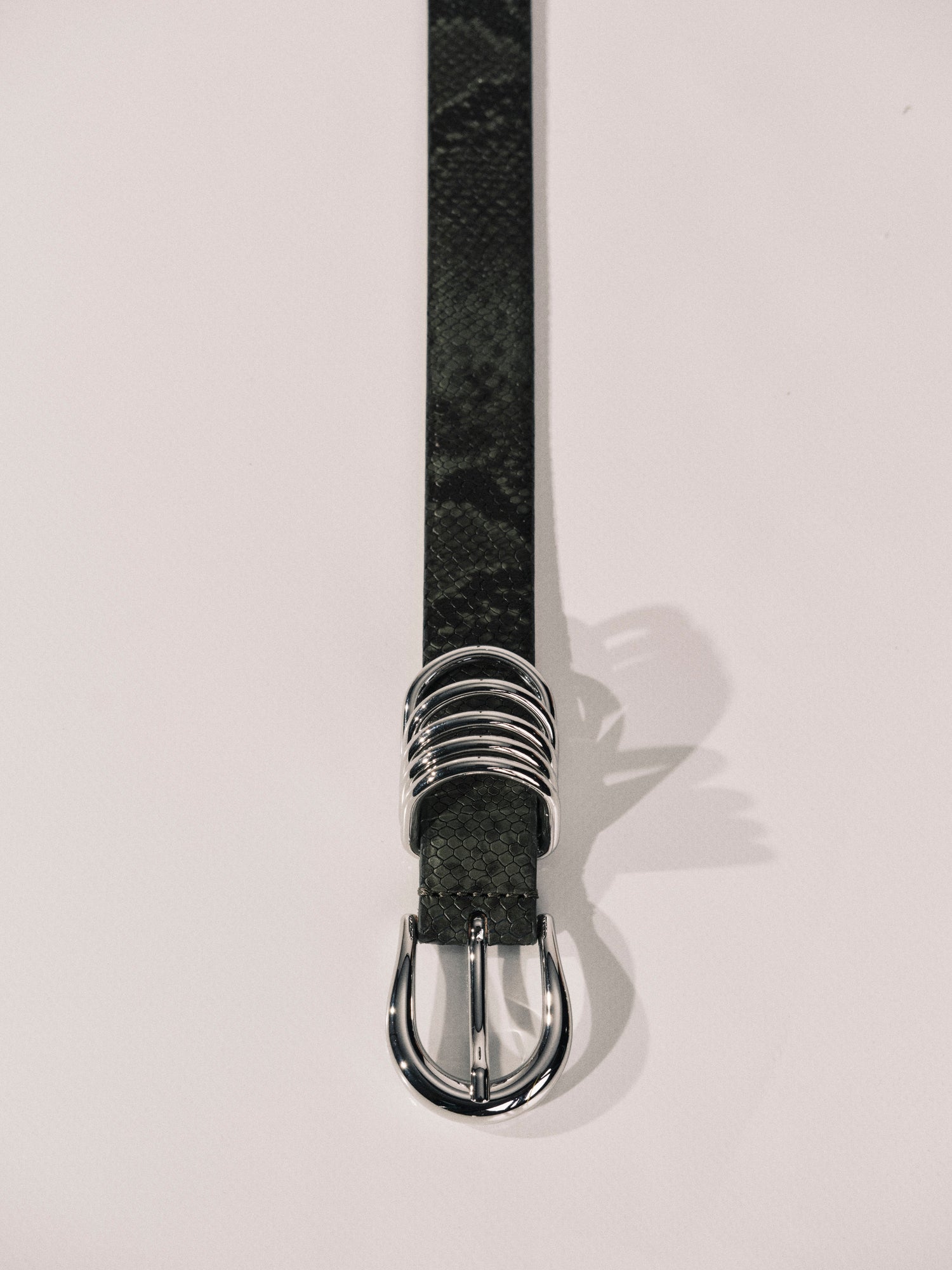 Hollyhock Belt | Green Python & Silver
