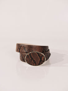 Colette Belt | Brown Python & Pale Gold