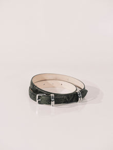 Constance Belt | Green Python & Silver