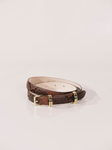Constance Belt | Brown Python & Gold