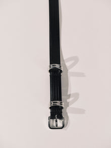 Constance Corduroy Leather Black Silver | Corduroy Black & Silver