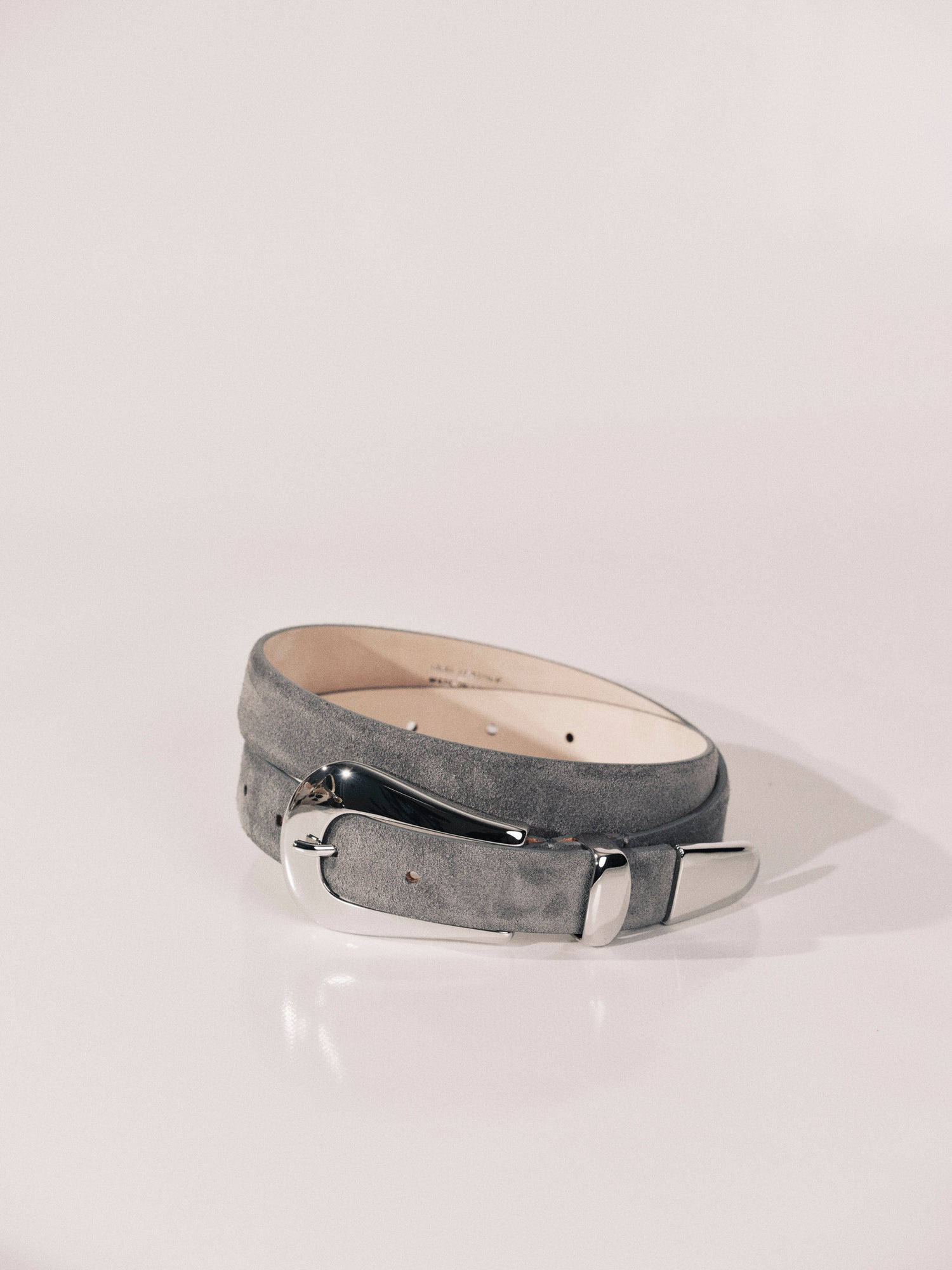 Colette Suede Belt | Fog & Silver