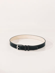 Louison Belt | Black & White & Silver