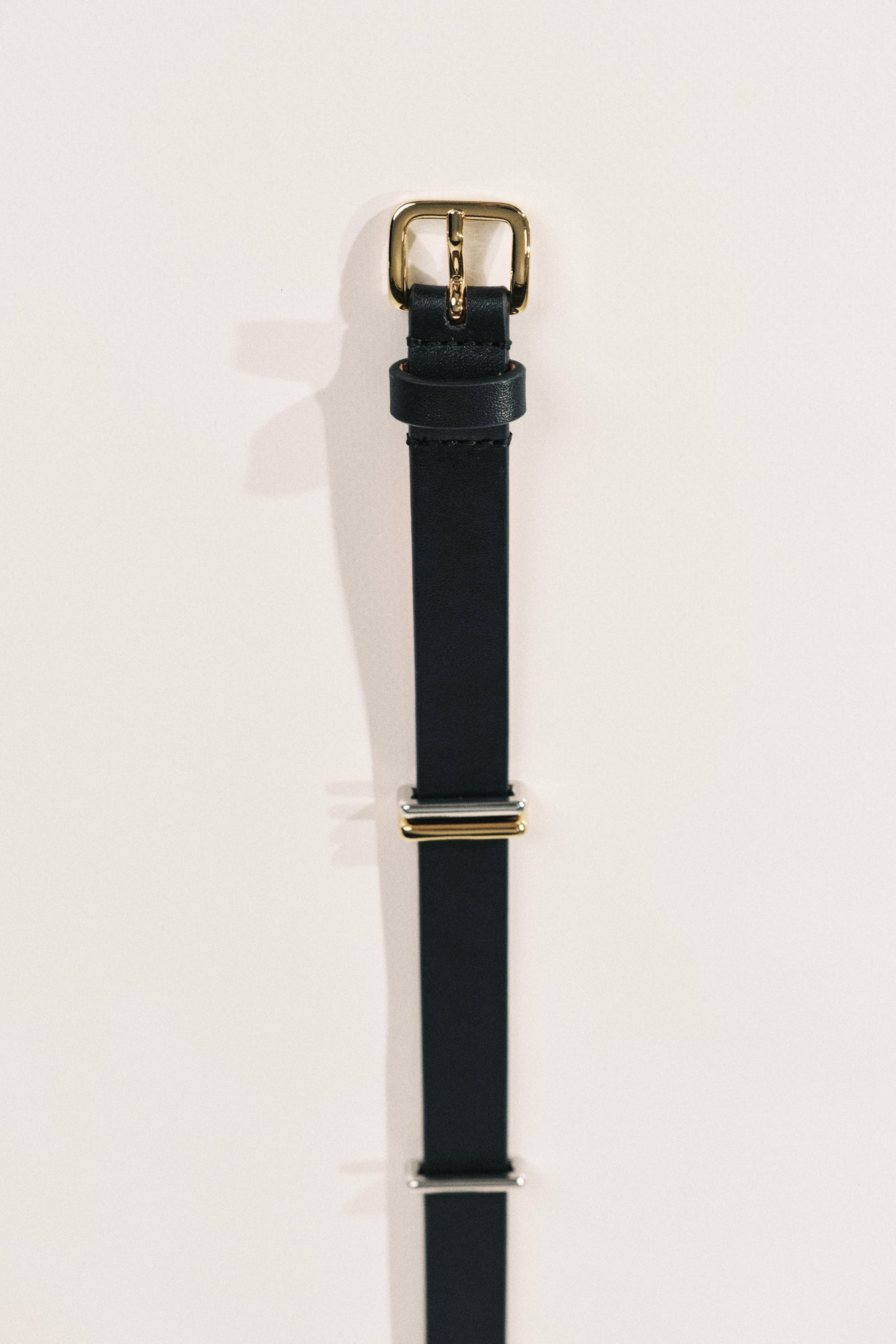 Richa Single Wrap Belt | Black & Silver & 24K Gold