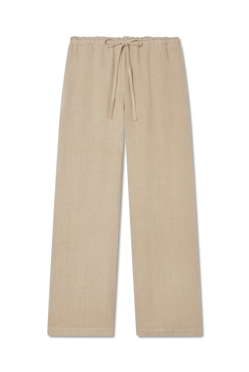 Delphine Linen Pant | Beige
