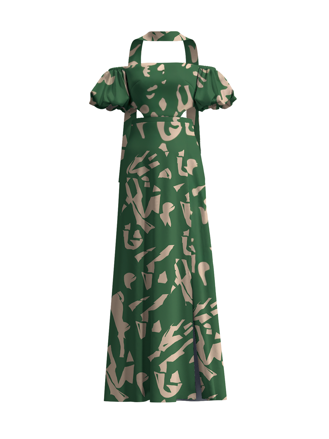 Neni Dress | Batik Vert
