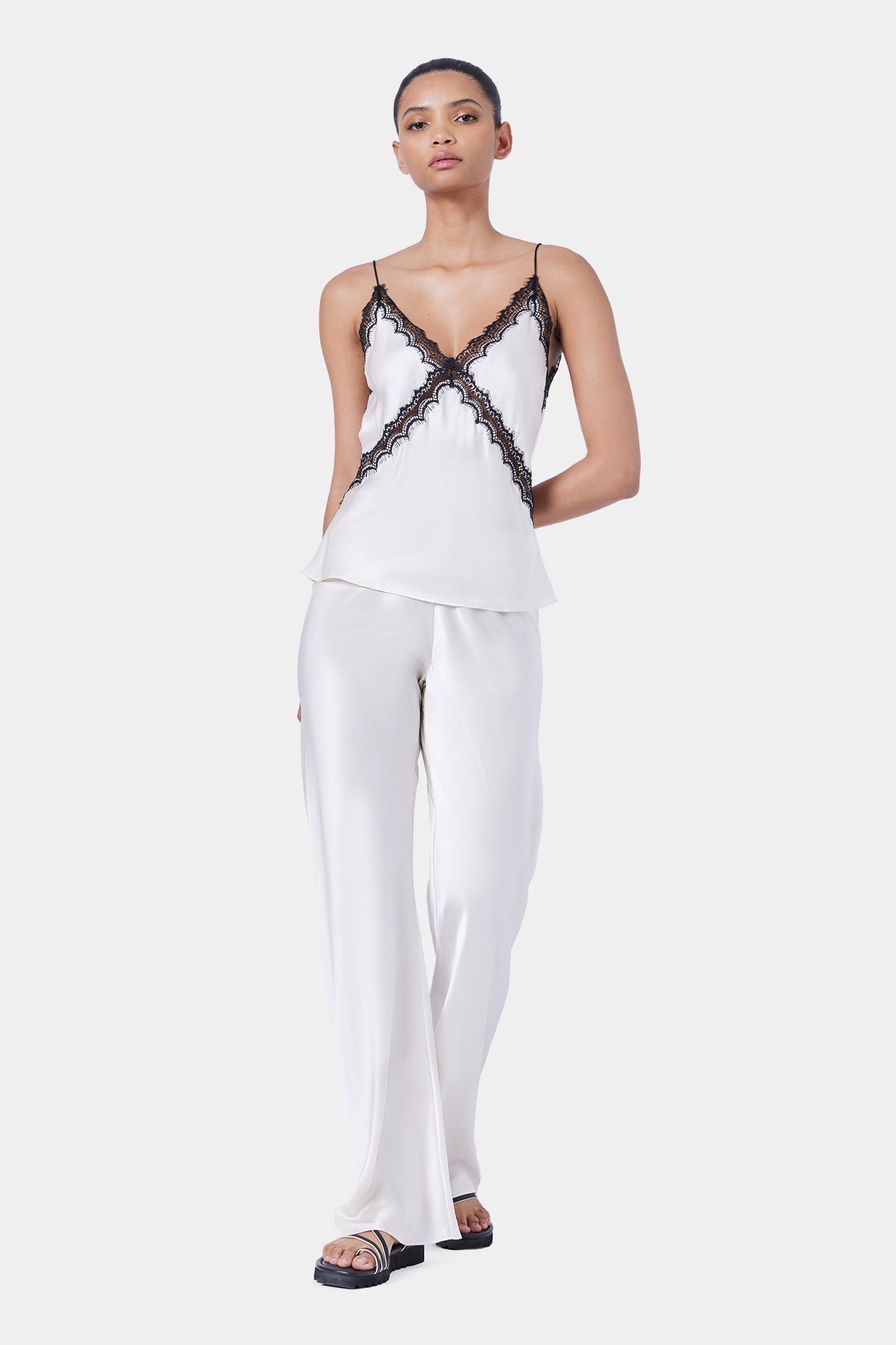 Sadie Top | Cream W/Black