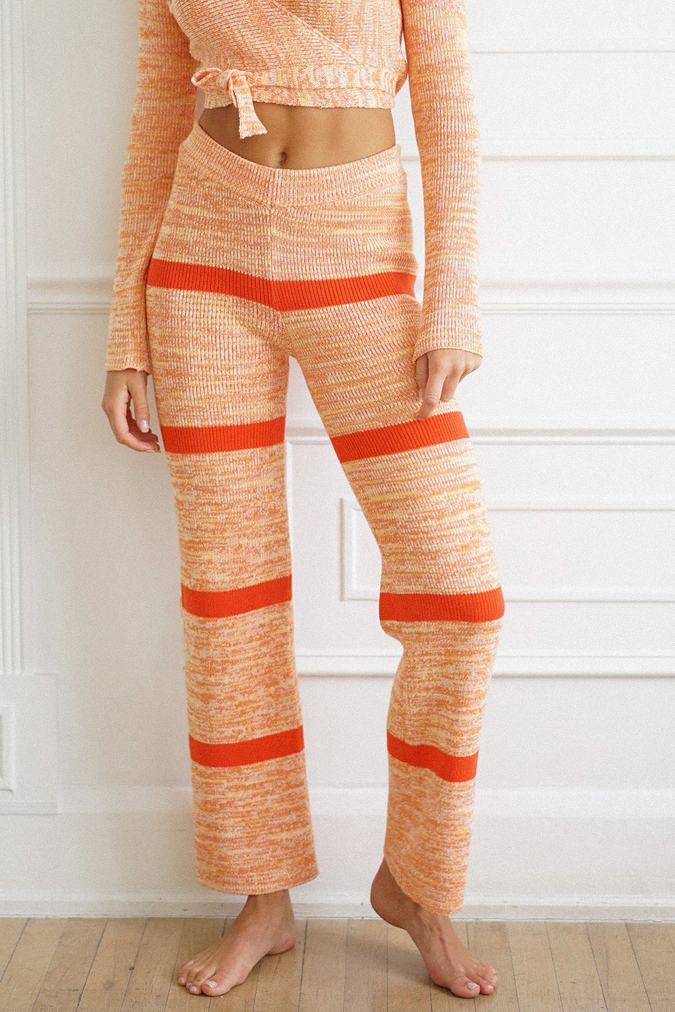 Marigold Wrap Set | Orange Knit