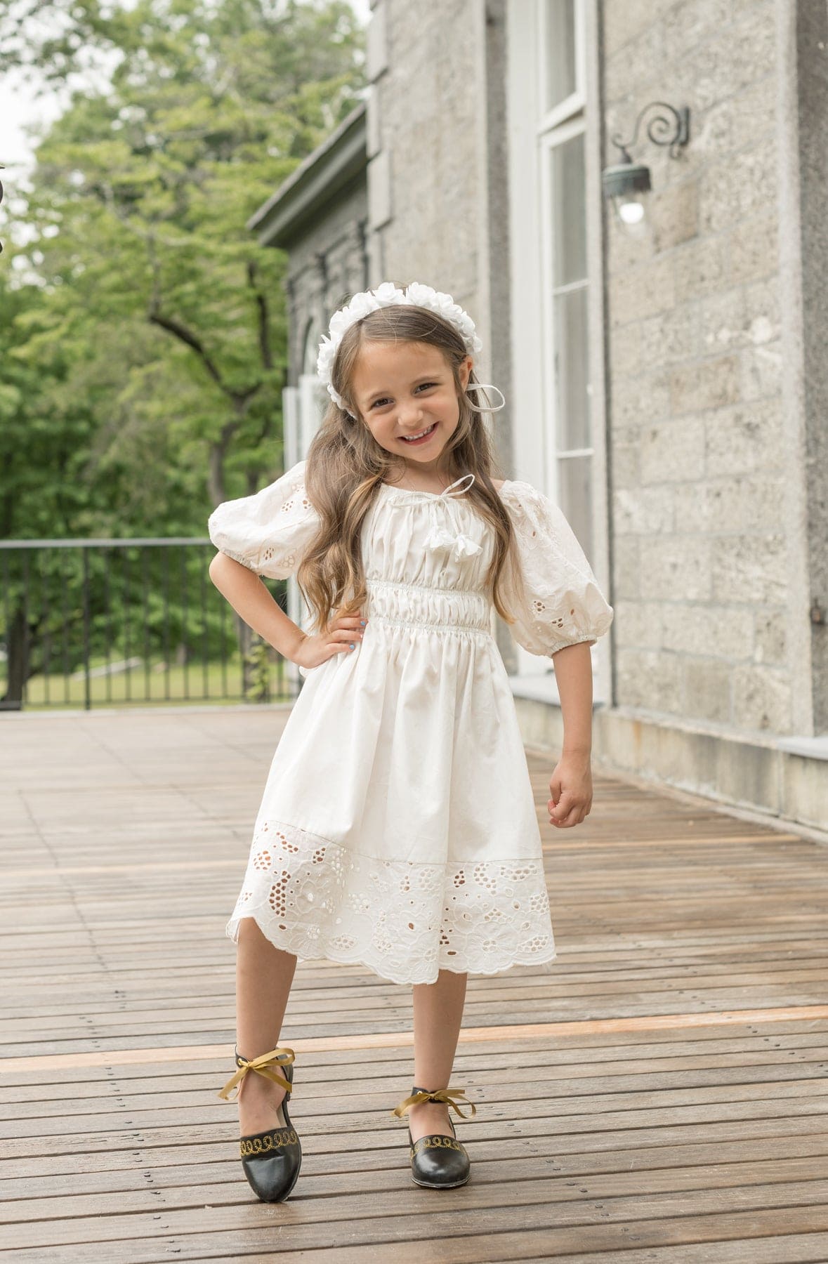 Baby Girls | Blanca Cotton Dress | White